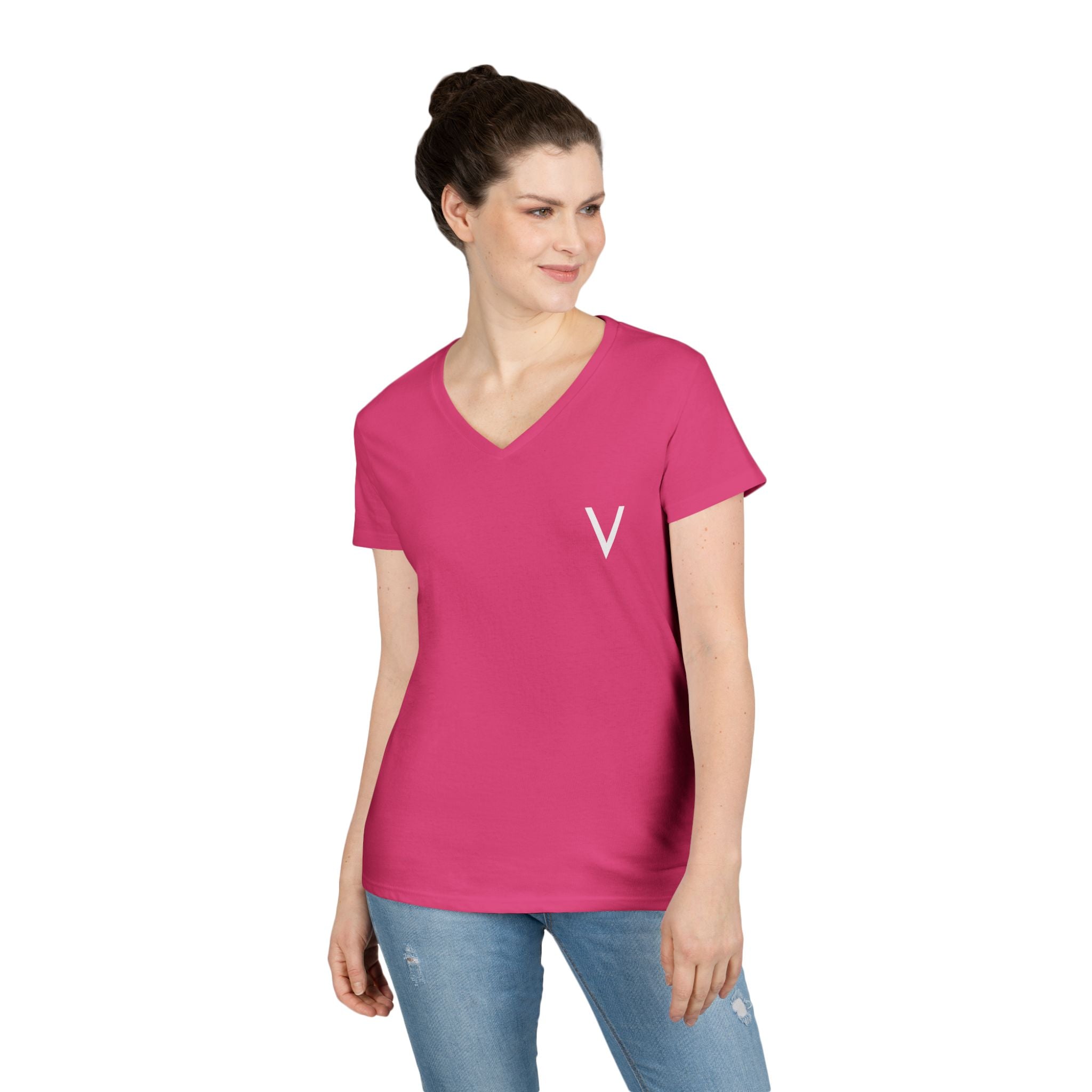 Velan Women's Minimalist V-Neck Tee