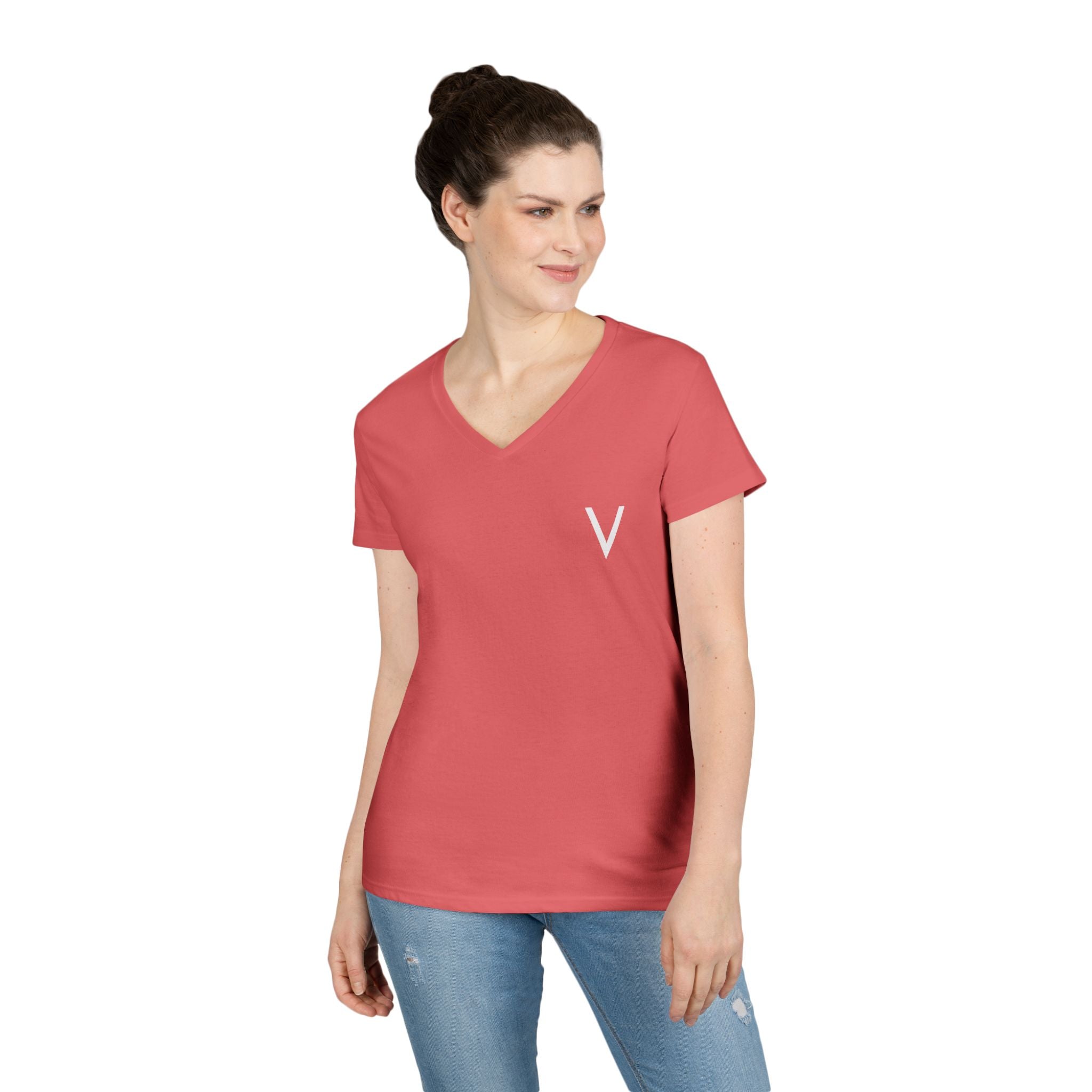 Velan Women's Minimalist V-Neck Tee
