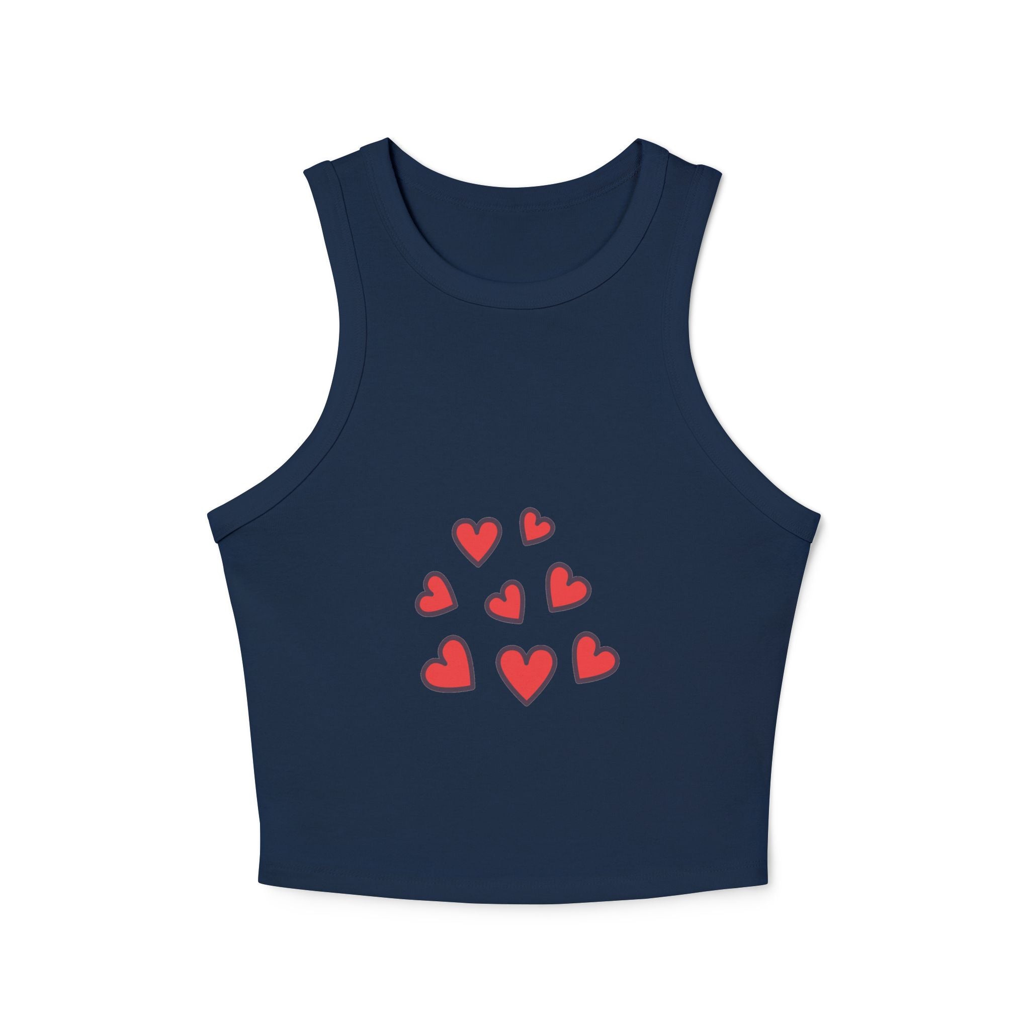 Velan Women's Hearts Tank Crop Top
