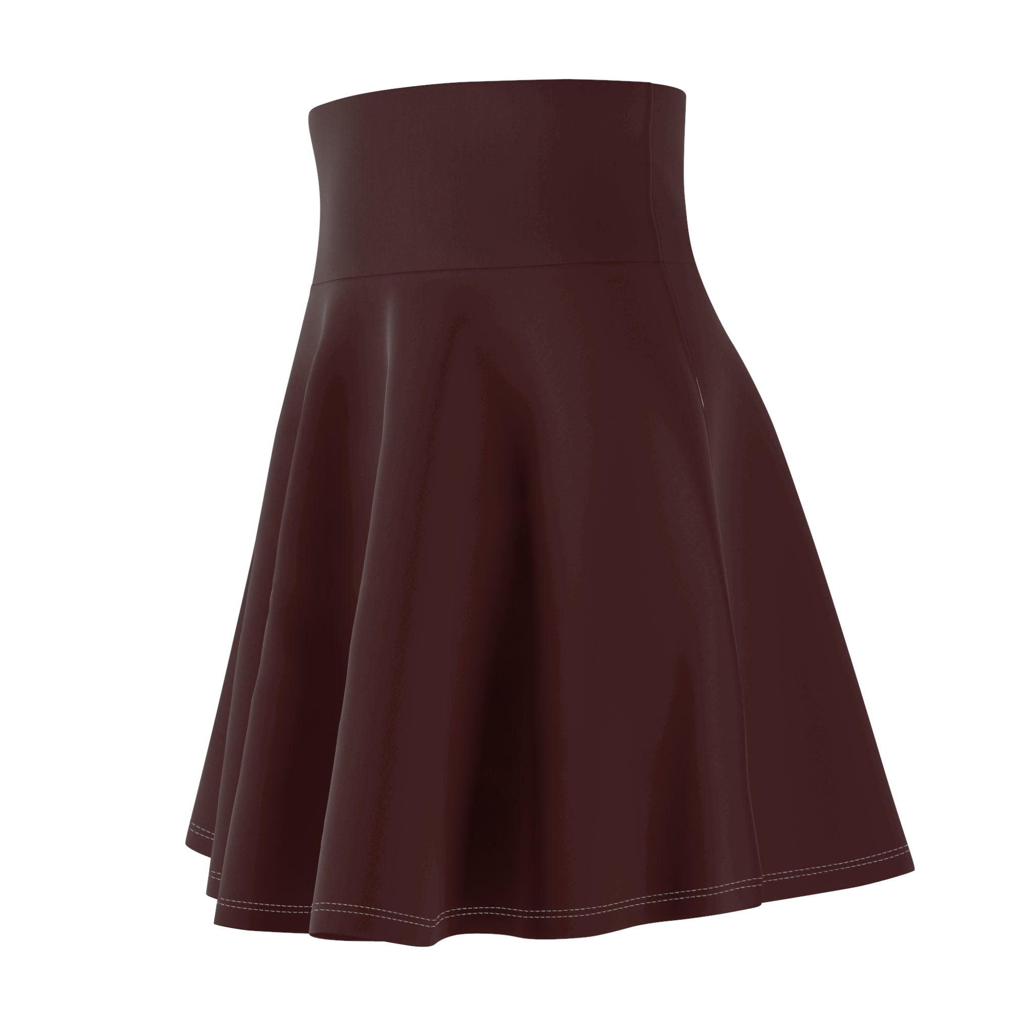 Grey High-Waist Skater Skirt — Flared A-Line Women's Mini