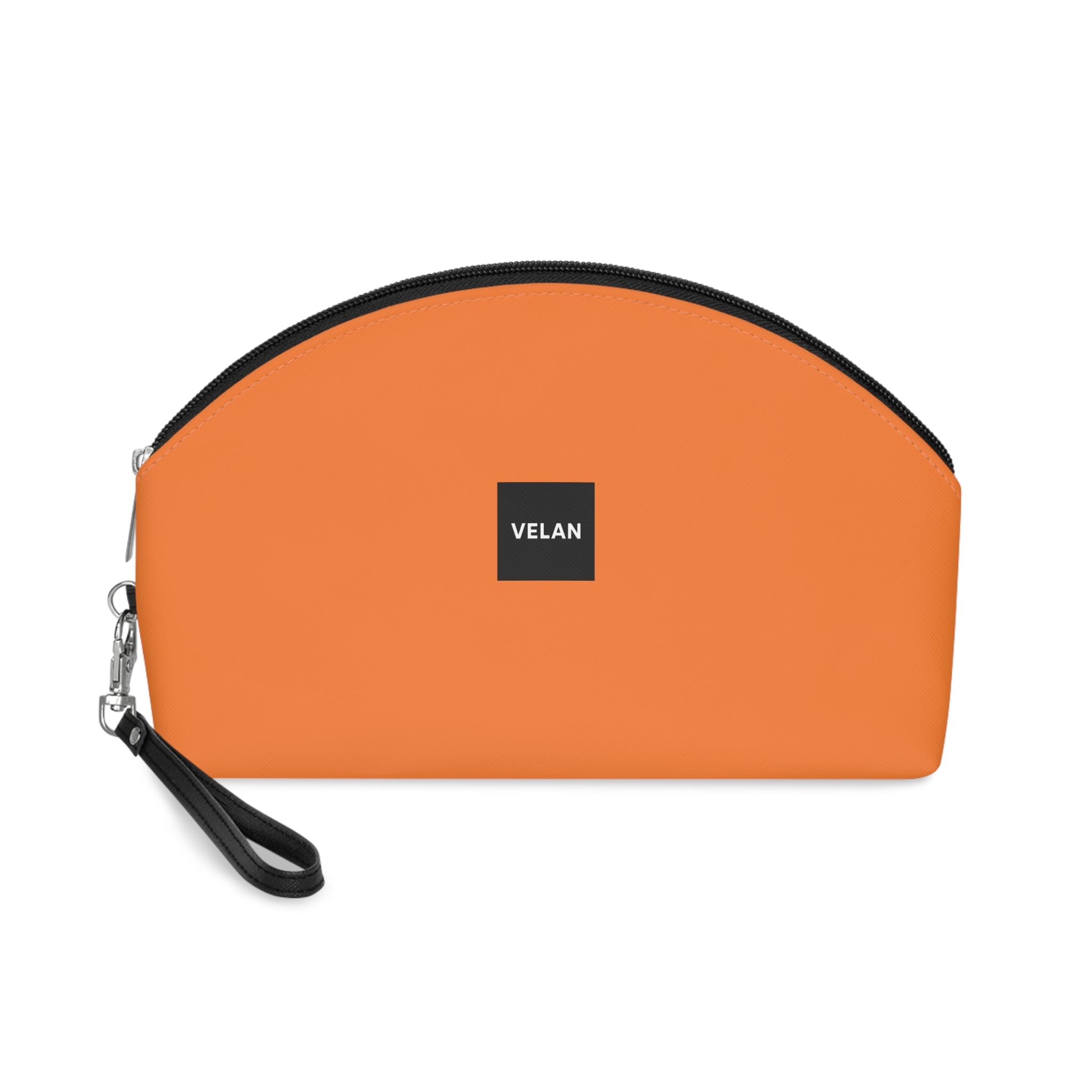 Velan Orange Wristlet Makeup Bag