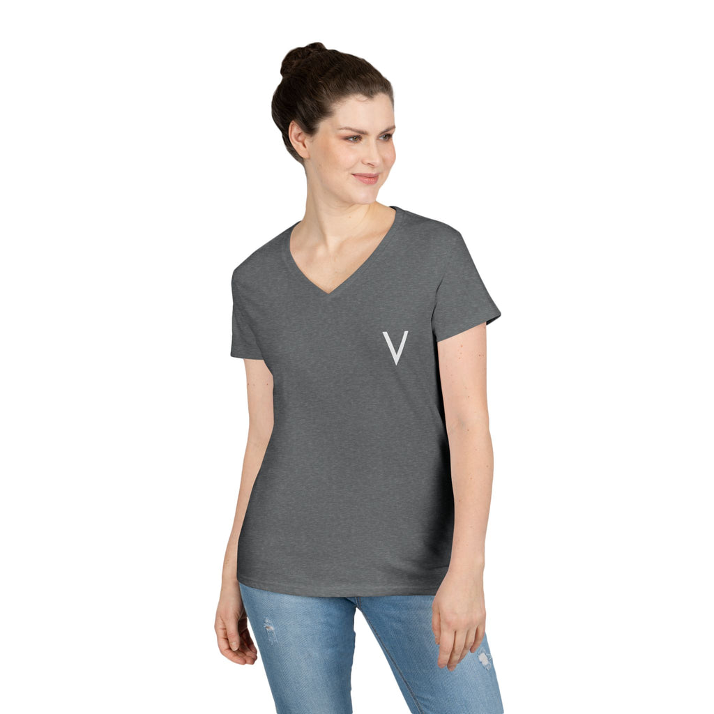 Velan Women's Minimalist V-Neck Tee