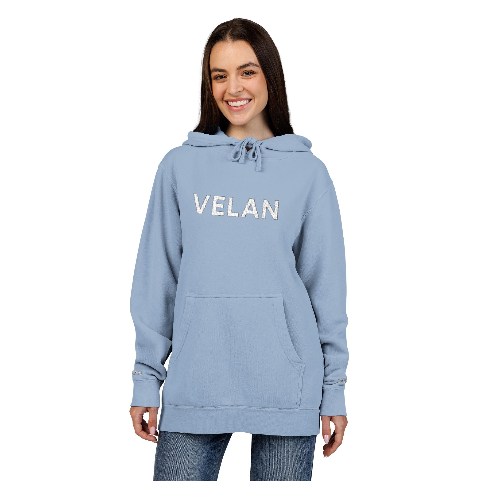 Velan Distressed Pigment-Dyed Hoodie
