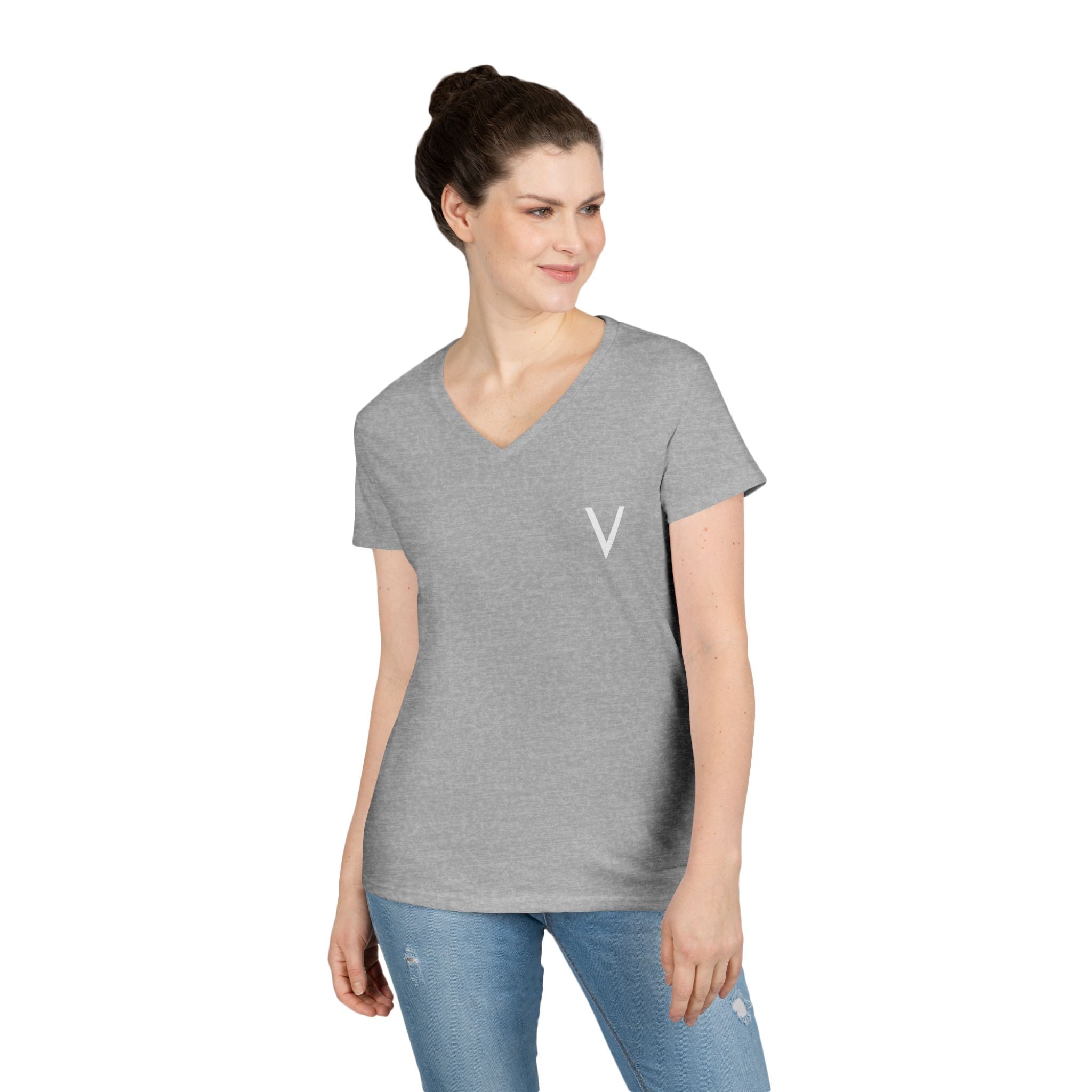 Velan Women's Minimalist V-Neck Tee