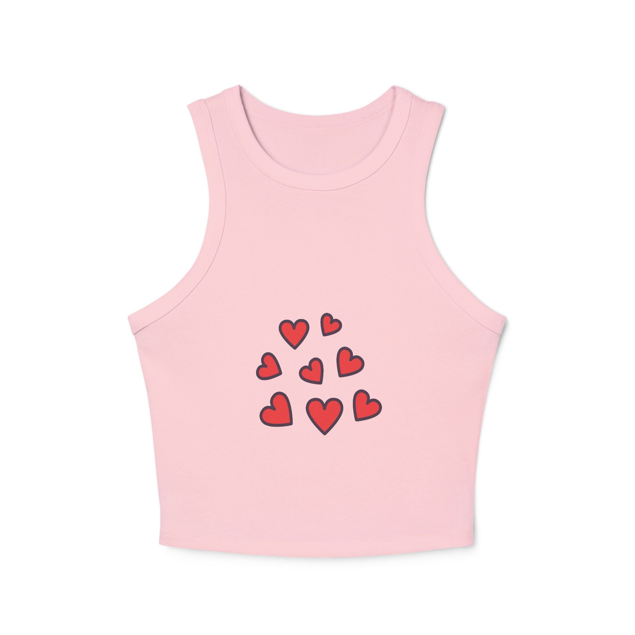 Velan Women's Hearts Tank Crop Top