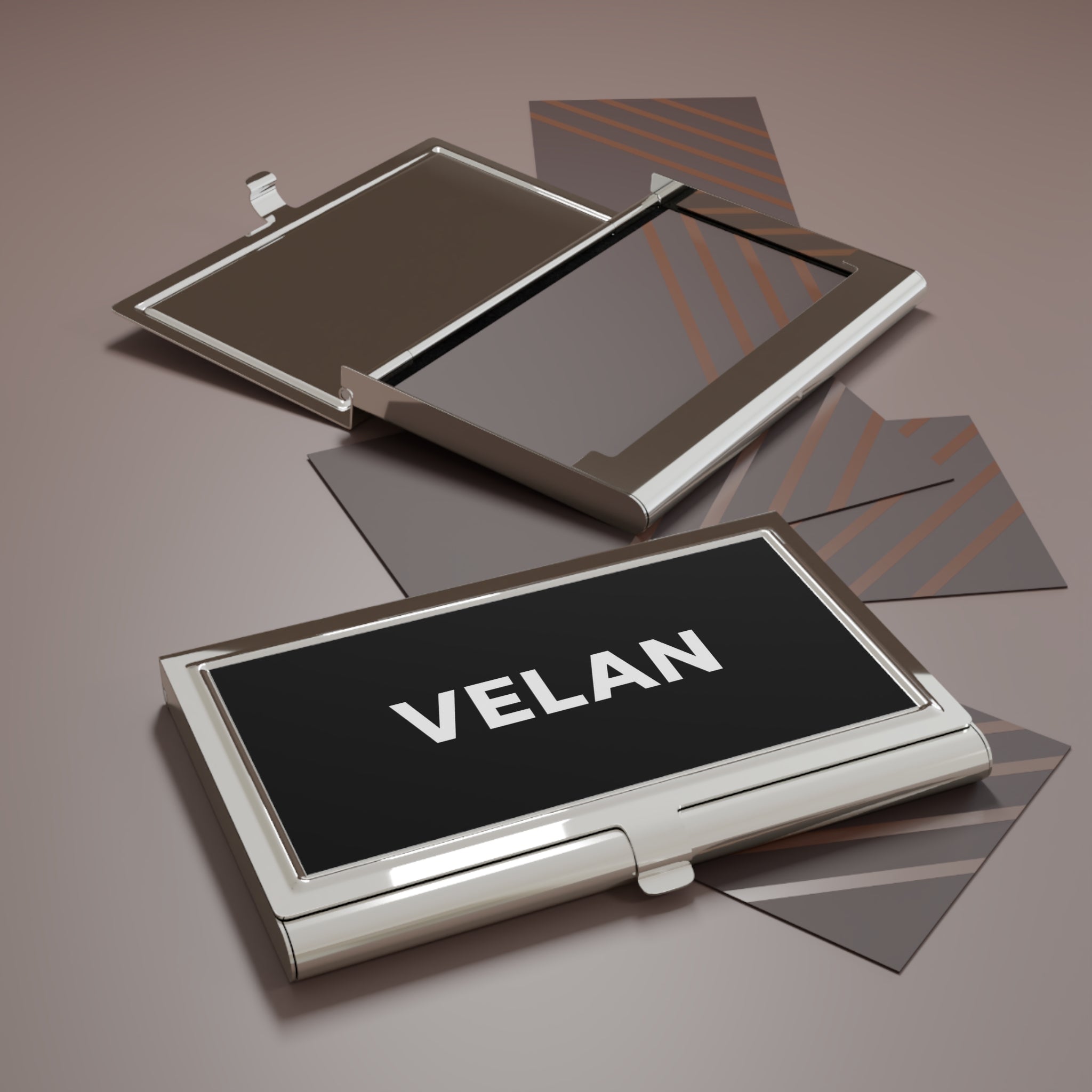Velan Black Metal Business Card Holder