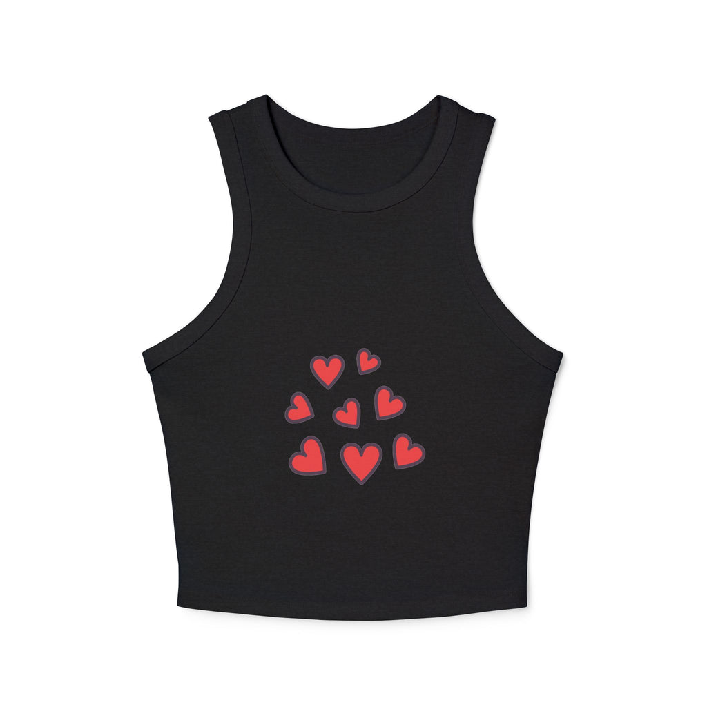 Velan Women's Hearts Tank Crop Top