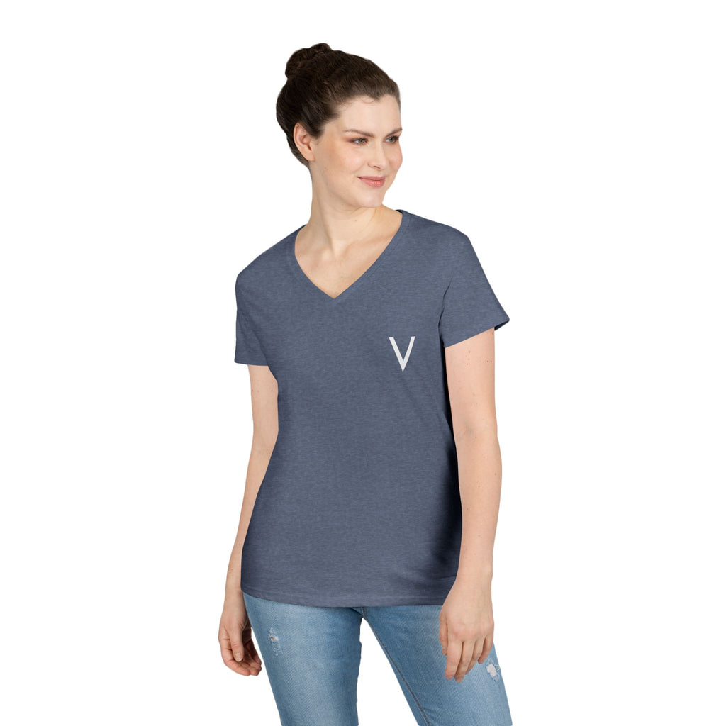 Velan Women's Minimalist V-Neck Tee