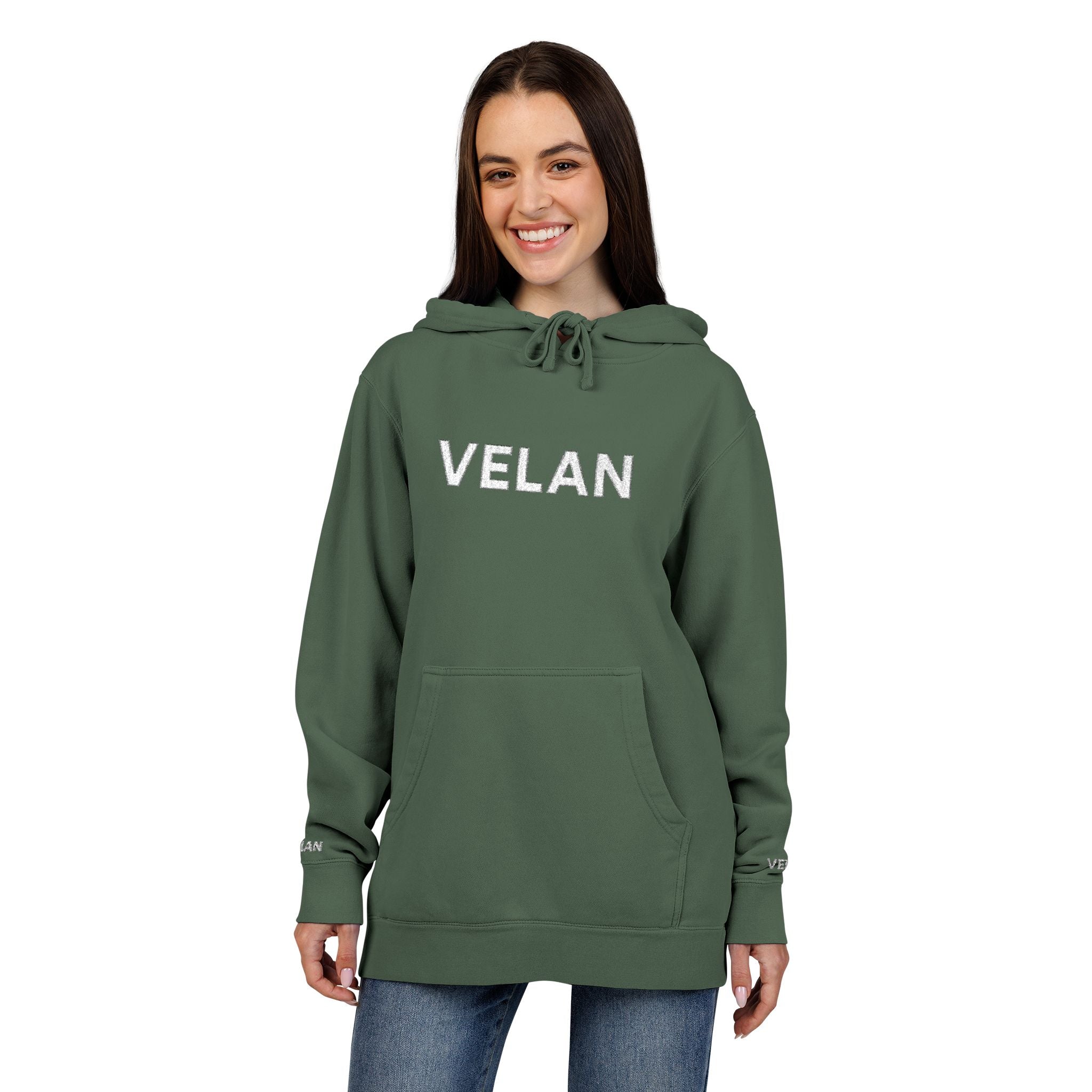 Velan Distressed Pigment-Dyed Hoodie