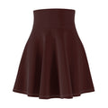 Grey High-Waist Skater Skirt — Flared A-Line Women's Mini