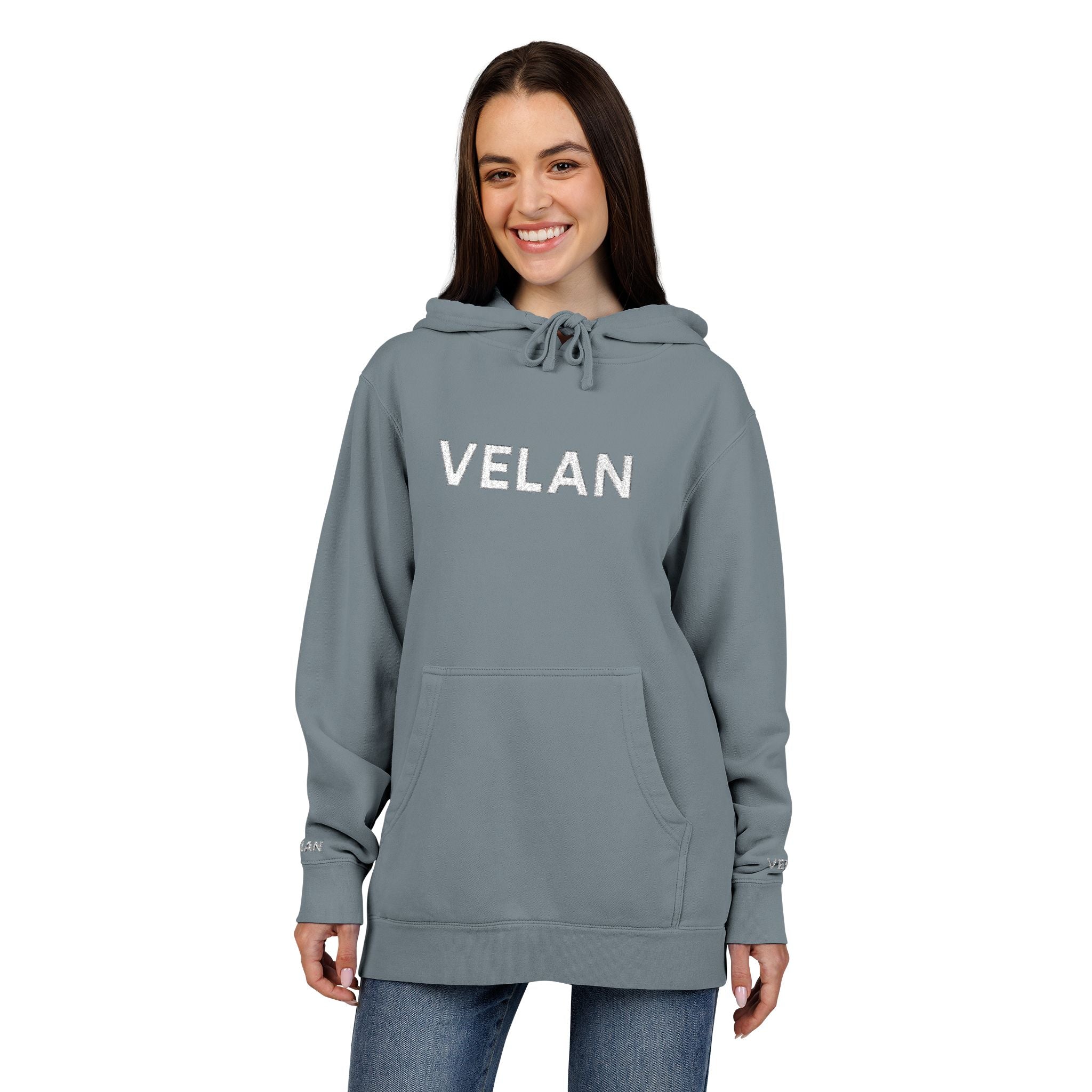 Velan Distressed Pigment-Dyed Hoodie