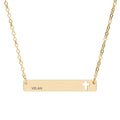 Velan Cutout Cross Bar Necklace