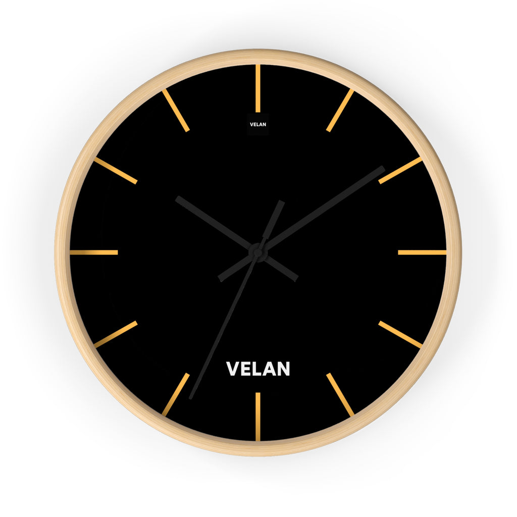 Velan Black & Gold Wall Clock