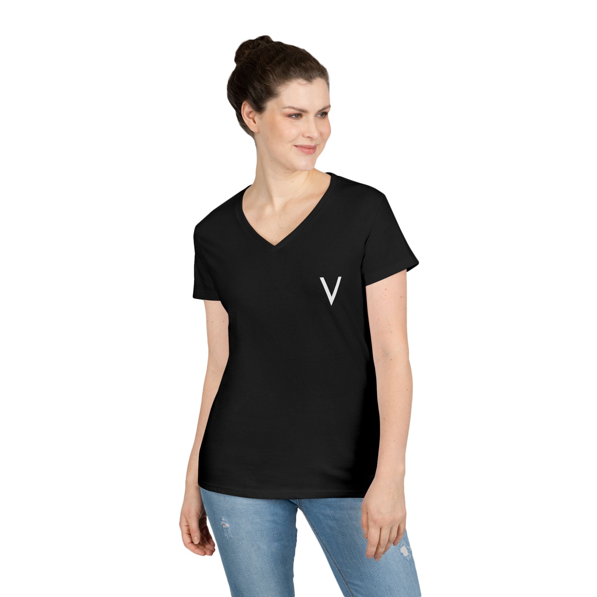Velan Women's Minimalist V-Neck Tee