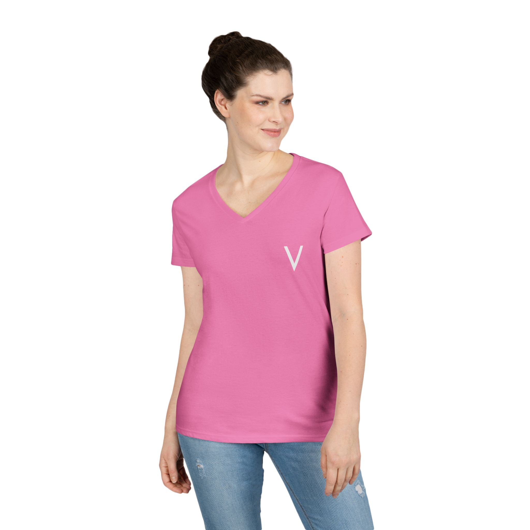 Velan Women's Minimalist V-Neck Tee