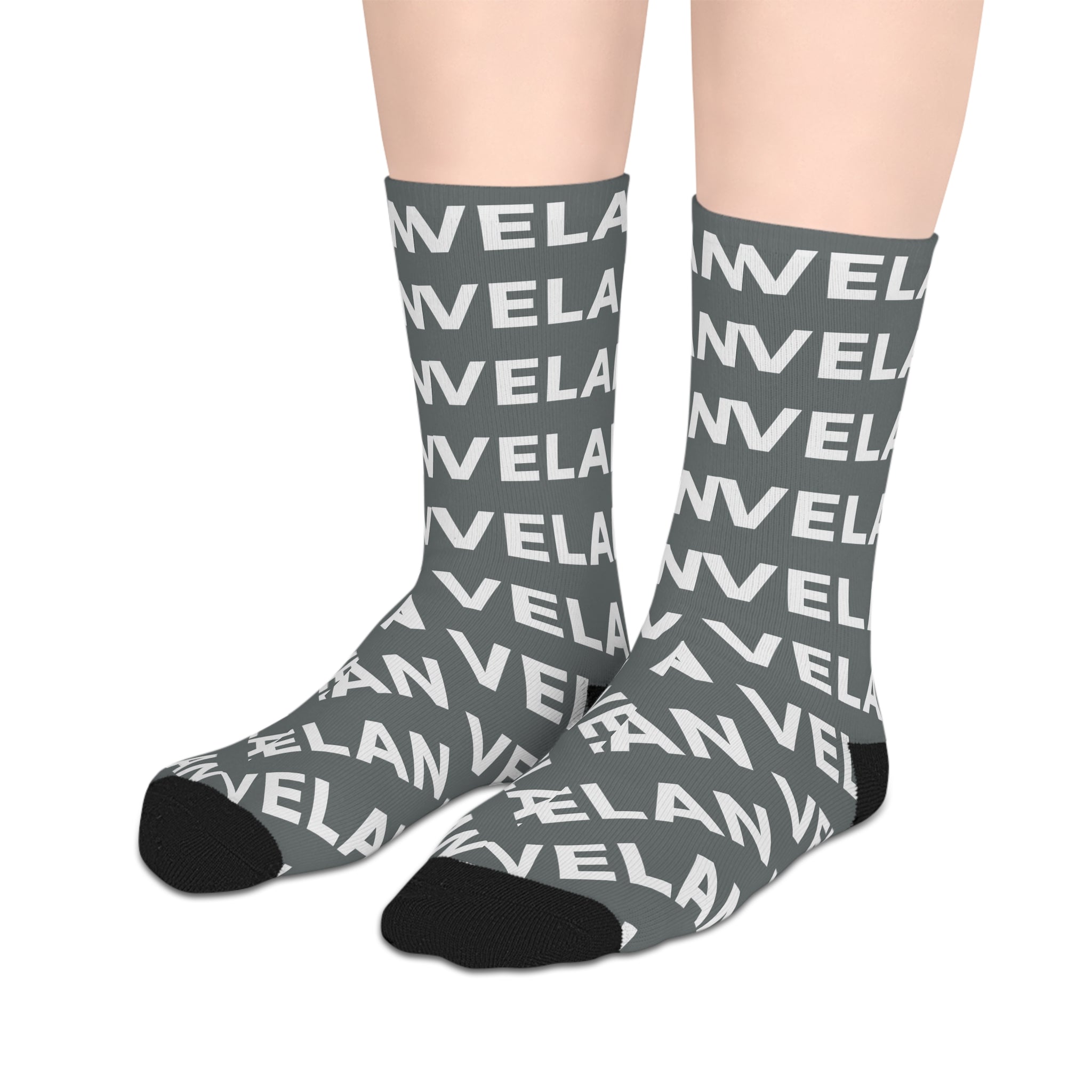 Velan Mid-Length Grey Relax Socks